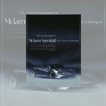 Vintage sports car poster, square format