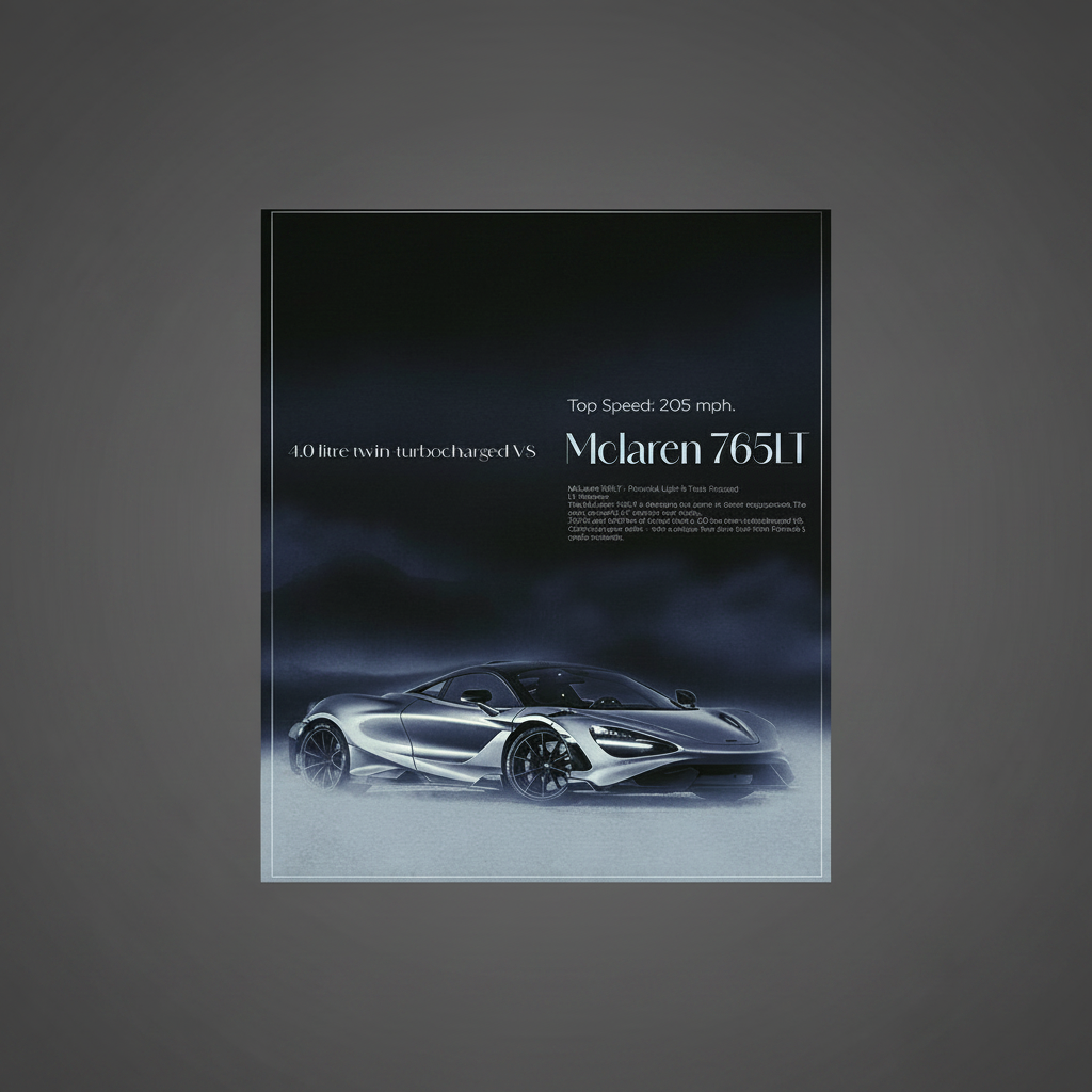 Vintage sports car poster, square format