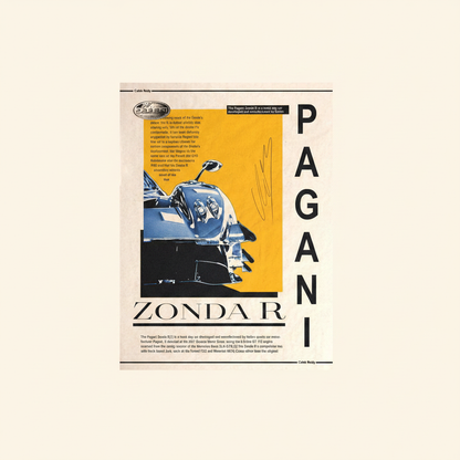 Vintage sports car poster, square format